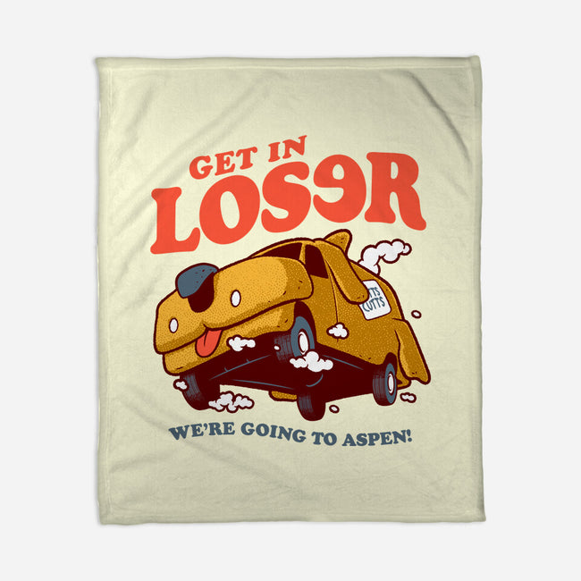 Get In Loser We're Going To Aspen-None-Fleece-Blanket-Jorgetiradoart