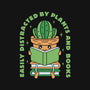 Easily Distracted By Plants And Books-None-Drawstring-Bag-brunopires