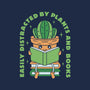 Easily Distracted By Plants And Books-None-Drawstring-Bag-brunopires
