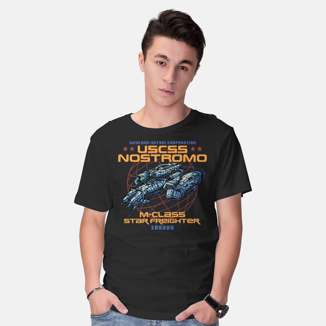 Star Freighter-Mens-Basic-Tee-momma_gorilla