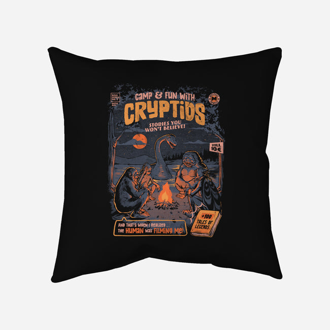 Cryptids Camp-None-Removable Cover w Insert-Throw Pillow-eduely