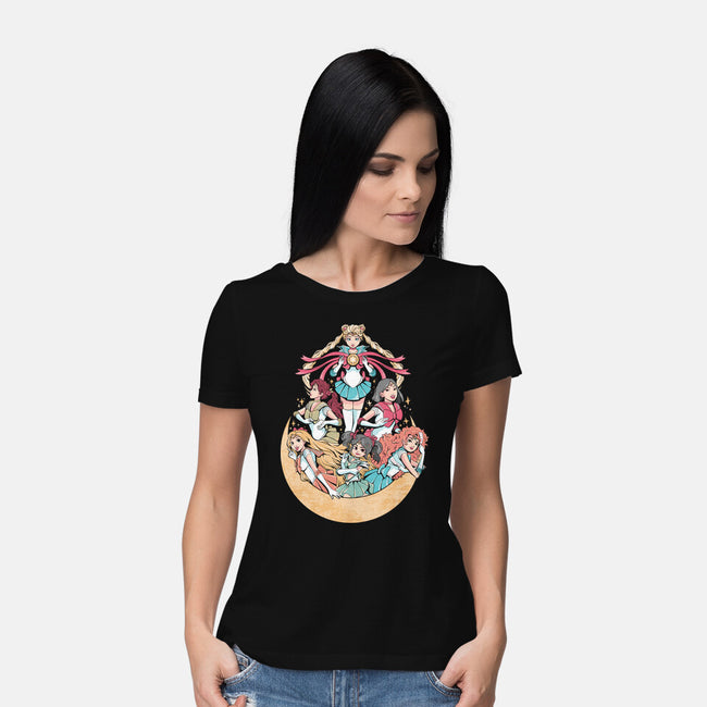 Moon Princesses-Womens-Basic-Tee-yumie