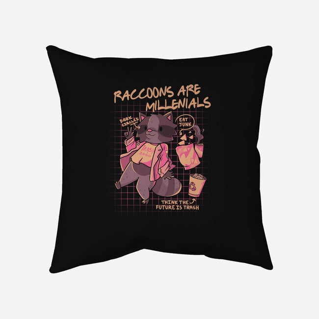 Raccons Millenials-None-Removable Cover w Insert-Throw Pillow-yumie