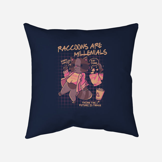 Raccons Millenials-None-Removable Cover w Insert-Throw Pillow-yumie