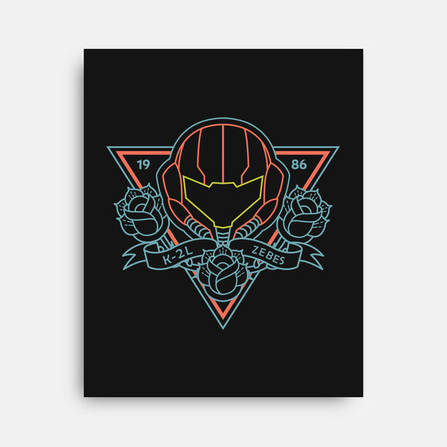 Neon Hipster Samus-None-Stretched-Canvas-Astrobot Invention