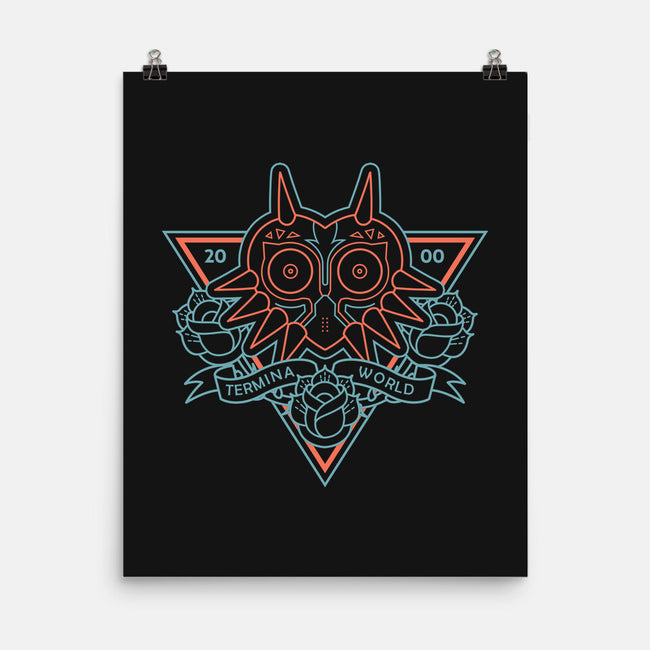 Neon Hipster Majora-None-Matte-Poster-Astrobot Invention
