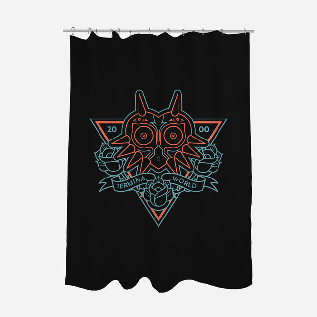 Neon Hipster Majora-None-Polyester-Shower Curtain-Astrobot Invention