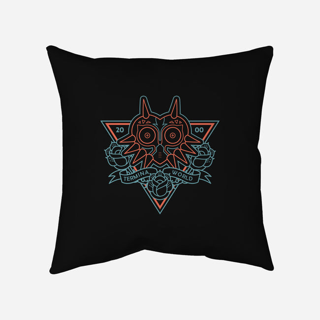 Neon Hipster Majora-None-Removable Cover w Insert-Throw Pillow-Astrobot Invention