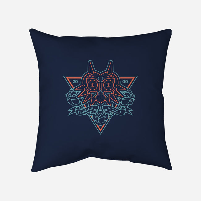 Neon Hipster Majora-None-Removable Cover w Insert-Throw Pillow-Astrobot Invention