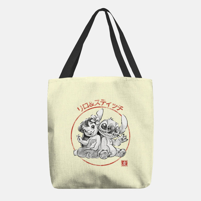 Aloha And Cosmo Sumi-E-None-Basic Tote-Bag-Astrobot Invention