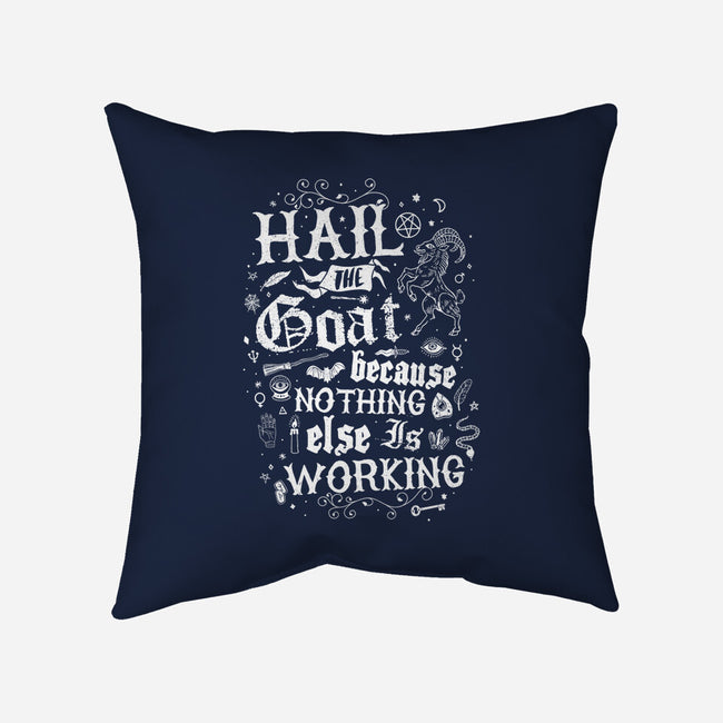 Hail The Goat-None-Removable Cover w Insert-Throw Pillow-Nemons