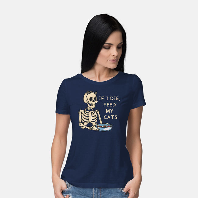 Feed My Cats-Womens-Basic-Tee-Claudia