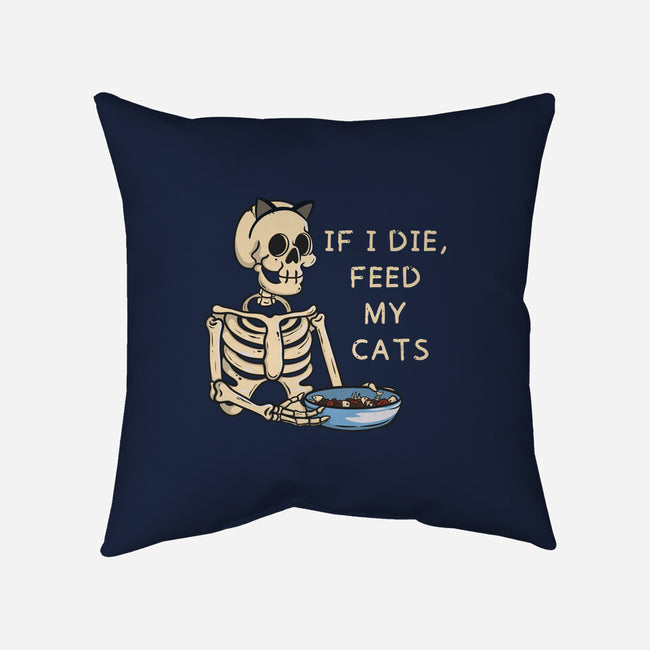 Feed My Cats-None-Removable Cover w Insert-Throw Pillow-Claudia