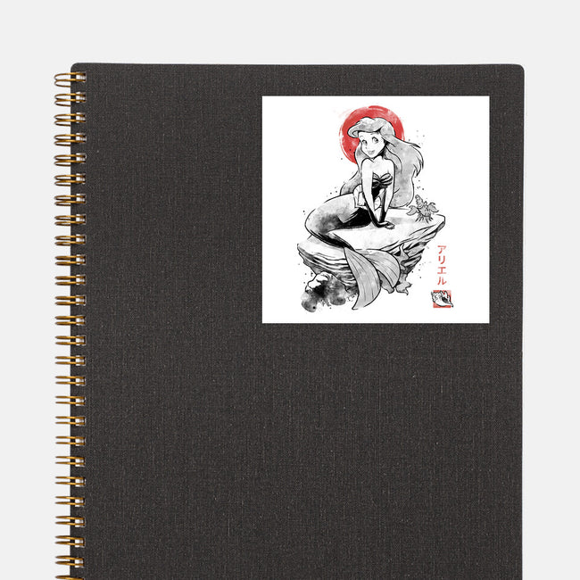 Queen Of The Wave Sumi-e-None-Glossy-Sticker-Astrobot Invention