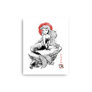 Queen Of The Wave Sumi-e