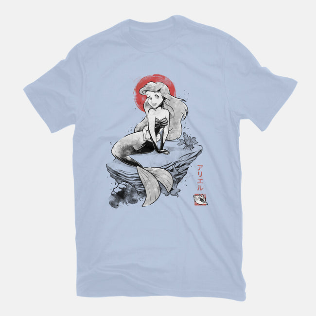 Queen Of The Wave Sumi-e-Mens-Premium-Tee-Astrobot Invention