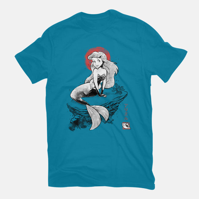 Queen Of The Wave Sumi-e-Mens-Premium-Tee-Astrobot Invention