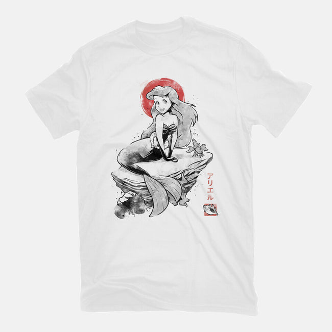 Queen Of The Wave Sumi-e-Mens-Premium-Tee-Astrobot Invention