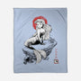 Queen Of The Wave Sumi-e-None-Fleece-Blanket-Astrobot Invention