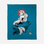 Queen Of The Wave Sumi-e-None-Fleece-Blanket-Astrobot Invention