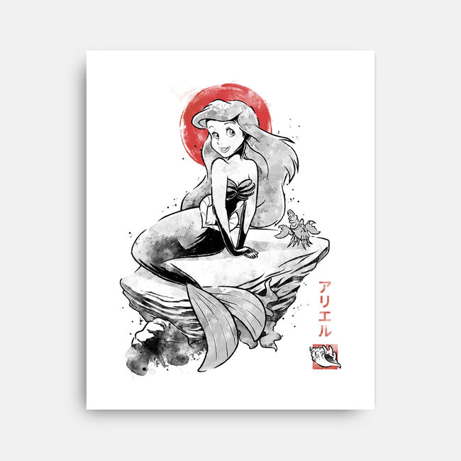 Queen Of The Wave Sumi-e-None-Stretched-Canvas-Astrobot Invention