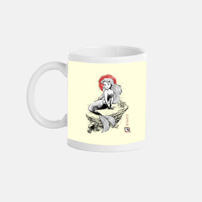 Queen Of The Wave Sumi-e-None-Mug-Drinkware-Astrobot Invention