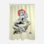 Queen Of The Wave Sumi-e-None-Polyester-Shower Curtain-Astrobot Invention