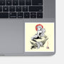 Queen Of The Wave Sumi-e-None-Glossy-Sticker-Astrobot Invention