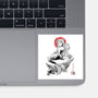 Queen Of The Wave Sumi-e-None-Glossy-Sticker-Astrobot Invention