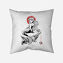 Queen Of The Wave Sumi-e-None-Removable Cover w Insert-Throw Pillow-Astrobot Invention
