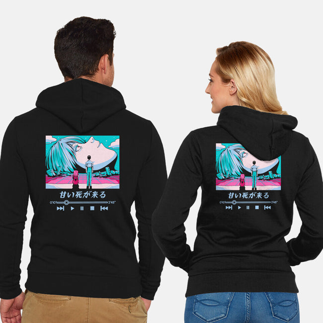 Never Alone-Unisex-Zip-Up-Sweatshirt-yumie