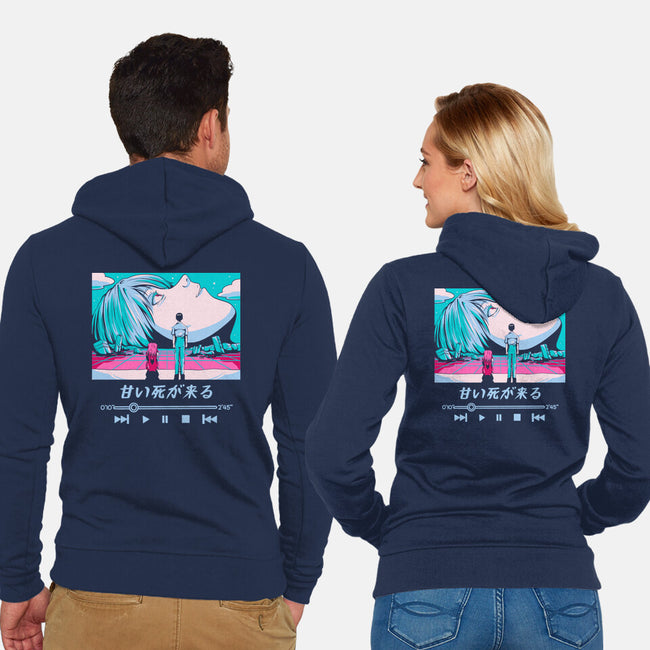 Never Alone-Unisex-Zip-Up-Sweatshirt-yumie