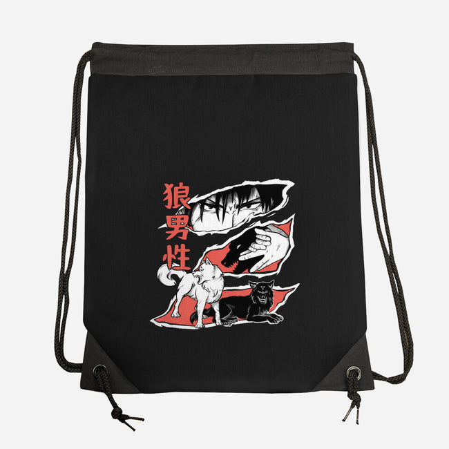 Summon Wolf-None-Drawstring-Bag-yumie