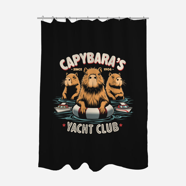 Capybaras Yatch Club-None-Polyester-Shower Curtain-Popnotic