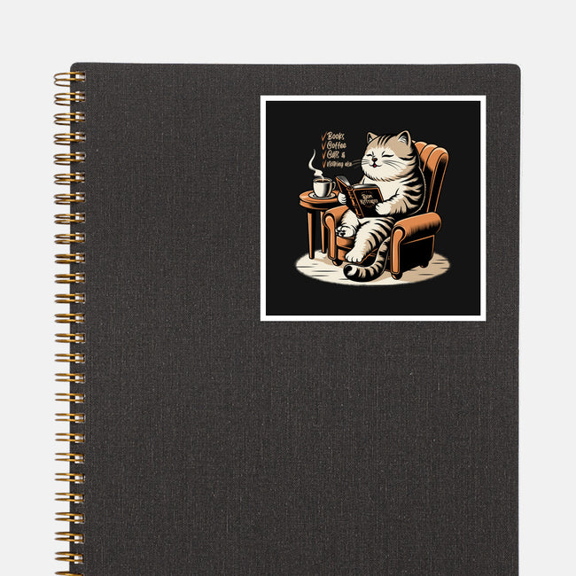 Books Coffee And Cats-None-Glossy-Sticker-Popnotic