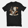 Books Coffee And Cats-Mens-Basic-Tee-Popnotic