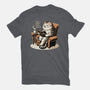 Books Coffee And Cats-Mens-Basic-Tee-Popnotic