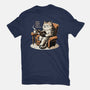 Books Coffee And Cats-Unisex-Basic-Tee-Popnotic