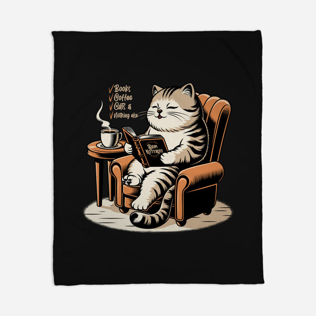 Books Coffee And Cats-None-Fleece-Blanket-Popnotic