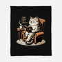 Books Coffee And Cats-None-Fleece-Blanket-Popnotic