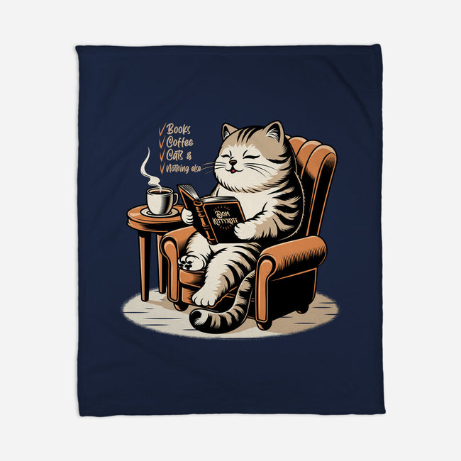 Books Coffee And Cats-None-Fleece-Blanket-Popnotic