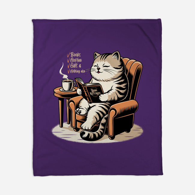 Books Coffee And Cats-None-Fleece-Blanket-Popnotic