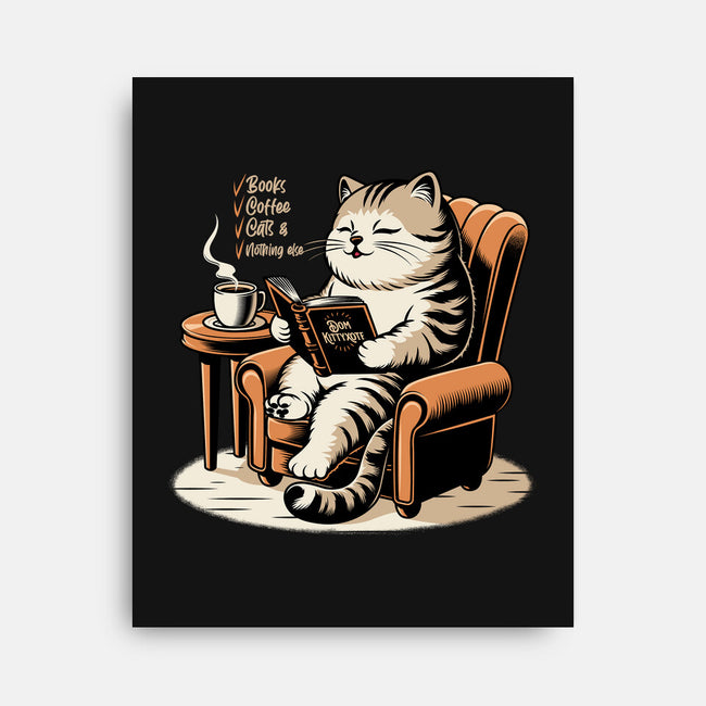Books Coffee And Cats-None-Stretched-Canvas-Popnotic