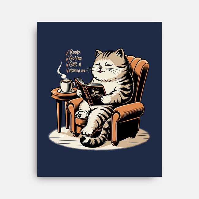 Books Coffee And Cats-None-Stretched-Canvas-Popnotic