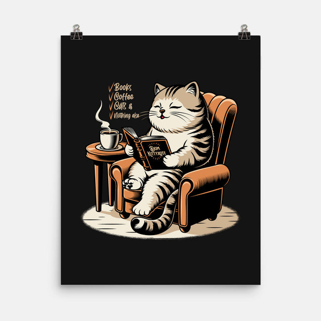 Books Coffee And Cats-None-Matte-Poster-Popnotic