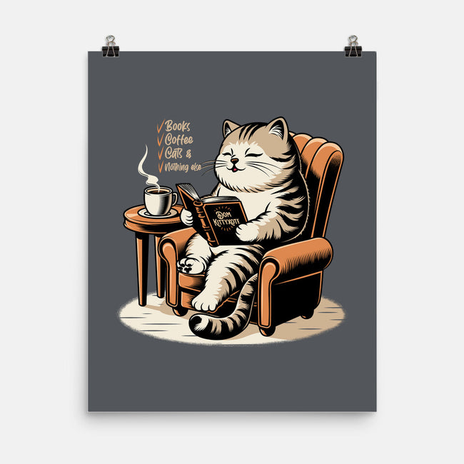 Books Coffee And Cats-None-Matte-Poster-Popnotic