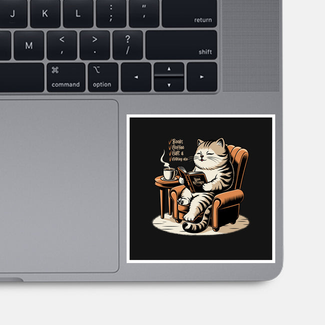 Books Coffee And Cats-None-Glossy-Sticker-Popnotic