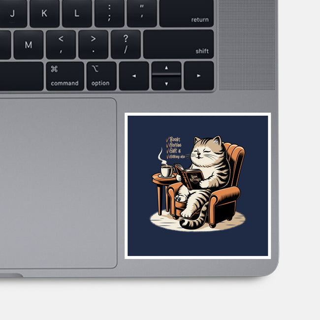 Books Coffee And Cats-None-Glossy-Sticker-Popnotic