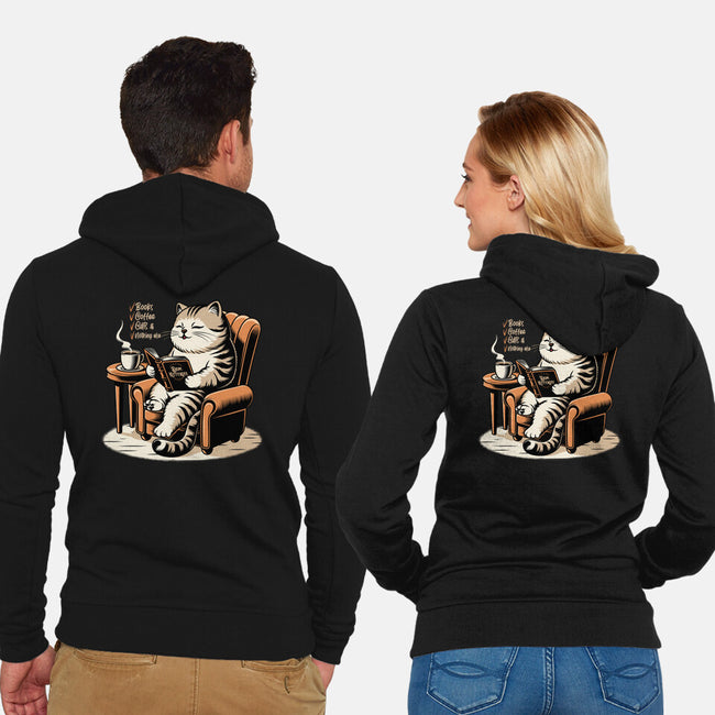Books Coffee And Cats-Unisex-Zip-Up-Sweatshirt-Popnotic