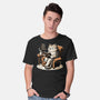 Books Coffee And Cats-Mens-Basic-Tee-Popnotic